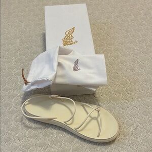 New comfortable Ancient greek ivory taxidi sandals